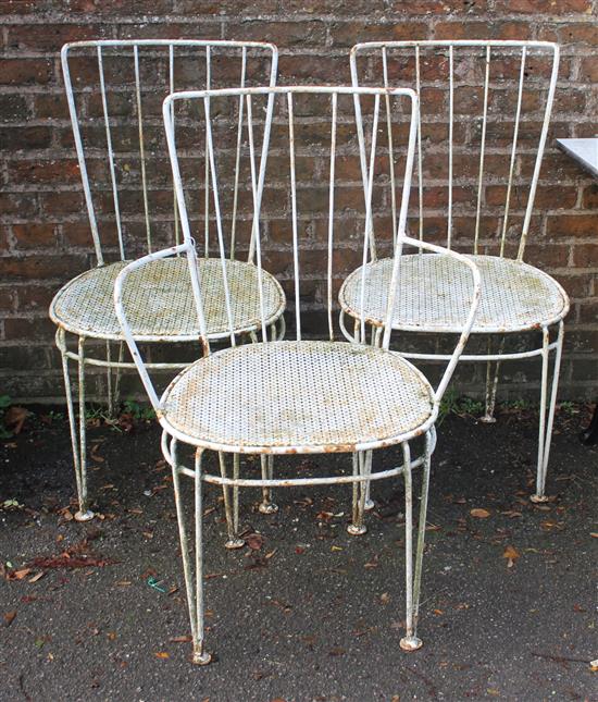 Three garden chairs